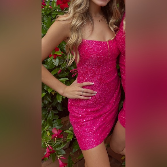 Sherri Hill Dresses & Skirts - Sherri Hill Pink Lace Dress